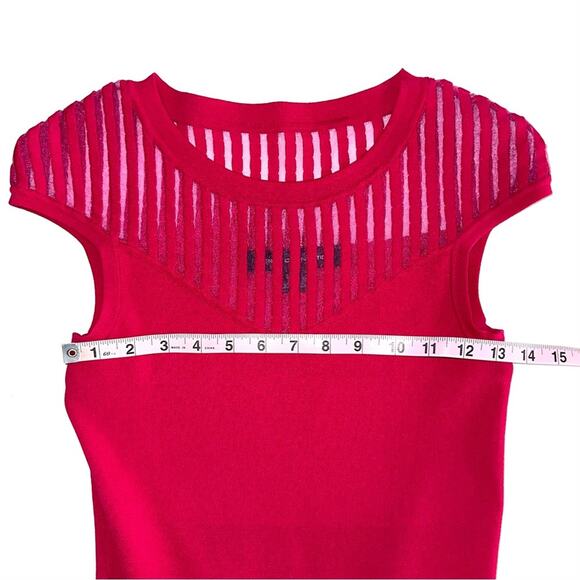 French Connection Rose Magenta Haze Pink Fit & Flare Dress Size 6 - Picture 9 of 12